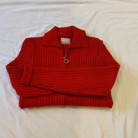 Vintage Knockabouts by Pendleton Red Zip-Up Sweater Jacket, Size 40 - Picture 2 of 12